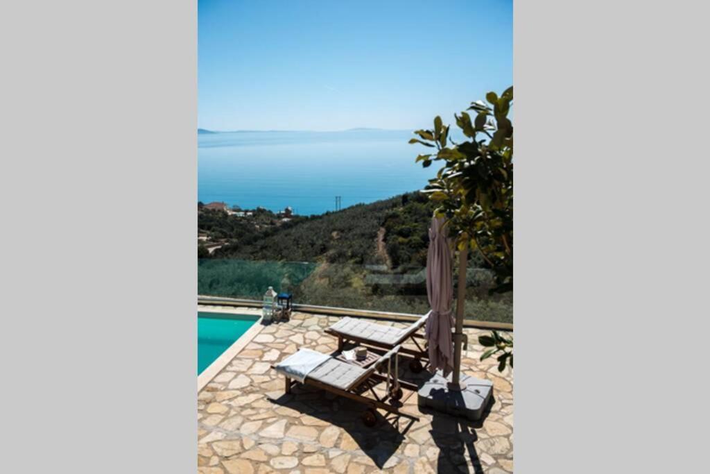 Apollo Romantic Sea View Villa Kivérion Exterior foto